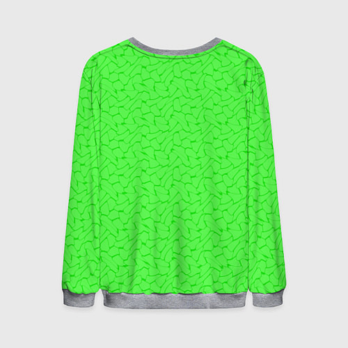 Мужской свитшот Яркий салатовый кислотный / 3D-Меланж – фото 2