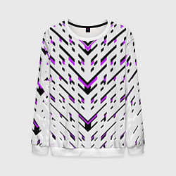 Мужской свитшот Black and purple stripes on a white background