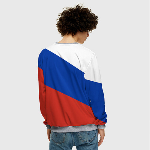 Мужской свитшот Россия - на страже / 3D-Меланж – фото 4