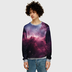 Свитшот мужской Абстрактный космос фантастика, цвет: 3D-меланж — фото 2