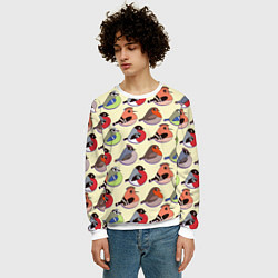 Свитшот мужской Веселые птички, цвет: 3D-белый — фото 2