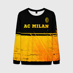 Свитшот мужской AC Milan - gold gradient посередине, цвет: 3D-черный