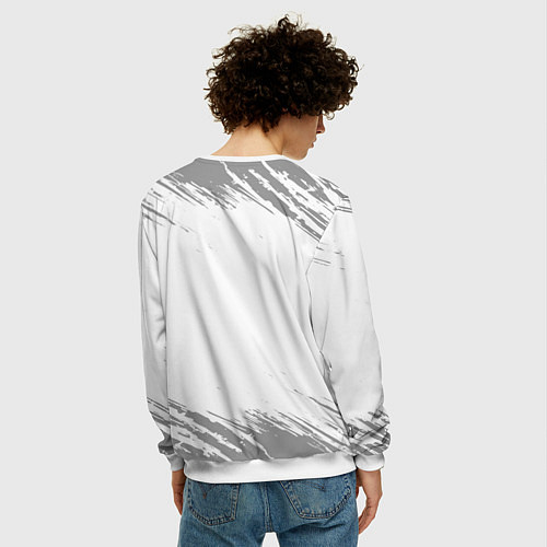 Мужской свитшот Lazio sport на светлом фоне / 3D-Белый – фото 4