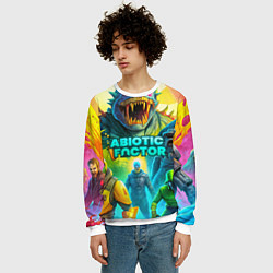 Свитшот мужской Abiotic Factor яркие монстры, цвет: 3D-белый — фото 2