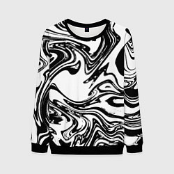 Свитшот мужской Абстрактная черно-белая, цвет: 3D-черный