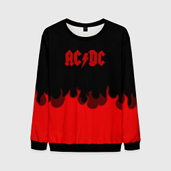 Свитшот мужской AC DC fire rock steel, цвет: 3D-черный