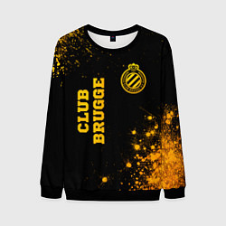 Свитшот мужской Club Brugge - gold gradient вертикально, цвет: 3D-черный