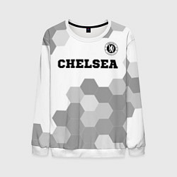 Свитшот мужской Chelsea sport на светлом фоне посередине, цвет: 3D-белый