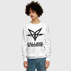 Свитшот мужской Falling in Reverse band logo, цвет: 3D-белый — фото 2