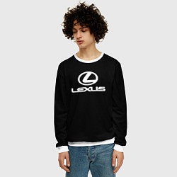 Свитшот мужской Lexus white logo, цвет: 3D-белый — фото 2