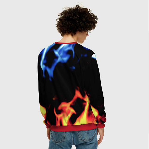 Мужской свитшот Borussia fire storm steel / 3D-Красный – фото 4