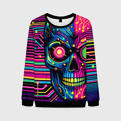 Свитшот мужской Pop art skull - ai art, цвет: 3D-черный