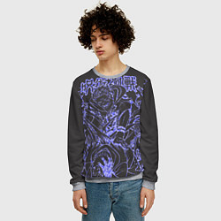 Свитшот мужской Магическая битва Сукуна молнии, цвет: 3D-меланж — фото 2