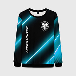 Свитшот мужской Leeds United неоновые лампы, цвет: 3D-черный