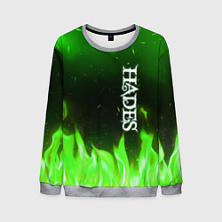 Свитшот мужской Logo Hades green hell fire, цвет: 3D-меланж