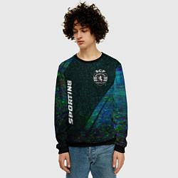 Свитшот мужской Sporting glitch blue, цвет: 3D-черный — фото 2