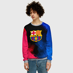 Свитшот мужской Barcelona fc club gradient smoke, цвет: 3D-меланж — фото 2