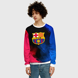 Свитшот мужской Barcelona fc club gradient smoke, цвет: 3D-белый — фото 2