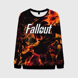 Свитшот мужской Fallout red lava, цвет: 3D-черный