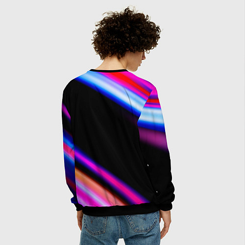 Мужской свитшот Pokemon speed anime lights / 3D-Черный – фото 4