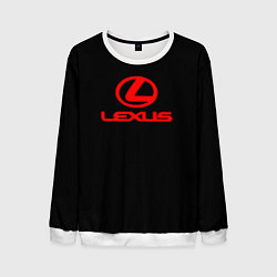 Свитшот мужской Lexus red logo, цвет: 3D-белый
