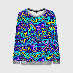 Свитшот мужской Psychedelic multicolored pattern, цвет: 3D-меланж