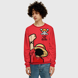 Свитшот мужской One Piece - captain Monkey D Luffy, цвет: 3D-красный — фото 2