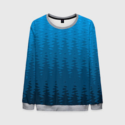Свитшот мужской Синий абтрактный градиент, цвет: 3D-меланж