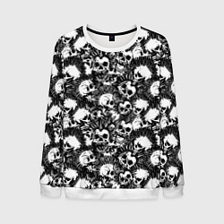 Свитшот мужской Панк черепа, цвет: 3D-белый