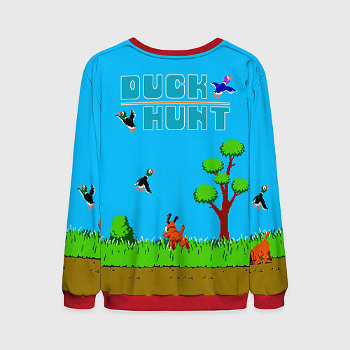 Мужской свитшот Duck hunt dog / 3D-Красный – фото 2