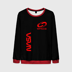 Мужской свитшот Nasa space red logo