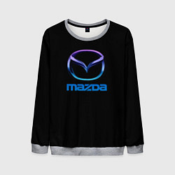 Свитшот мужской Mazda neon logo, цвет: 3D-меланж