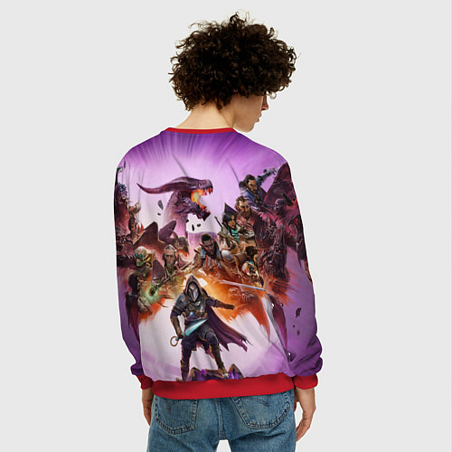 Мужской свитшот Герои Dragon age the veilguard / 3D-Красный – фото 4