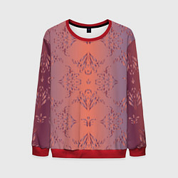 Свитшот мужской Векторные узоры, цвет: 3D-красный