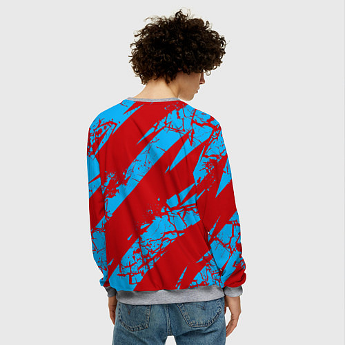 Мужской свитшот Абстрактный узор с концепцией / 3D-Меланж – фото 4