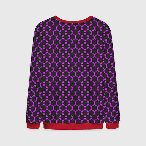 Мужской свитшот Паттерн сетчатый / 3D-Красный – фото 2