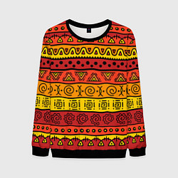 Свитшот мужской Африканские этнический орнамент, цвет: 3D-черный