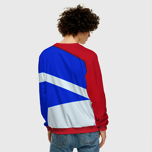 Мужской свитшот СССР геометрия спорт / 3D-Красный – фото 4