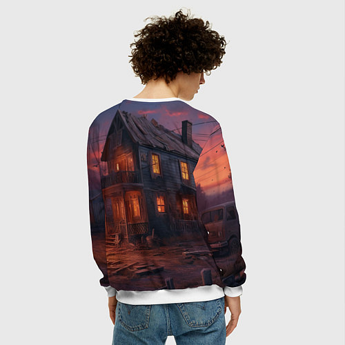 Мужской свитшот PUBG девушка в игре / 3D-Белый – фото 4