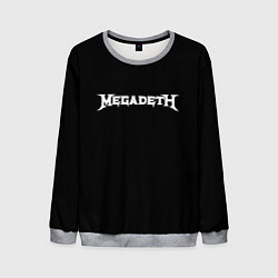 Свитшот мужской Megadeth logo white, цвет: 3D-меланж