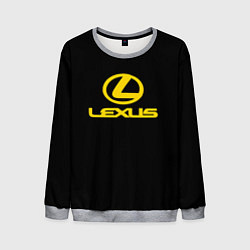 Свитшот мужской Lexus yellow logo, цвет: 3D-меланж
