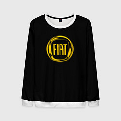 Свитшот мужской FIAT logo yelow, цвет: 3D-белый