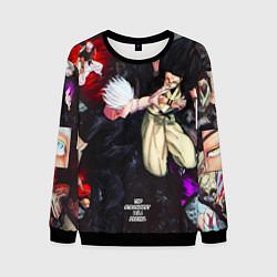 Мужской свитшот Сукуна против годжо в цвете - Магическая битва
