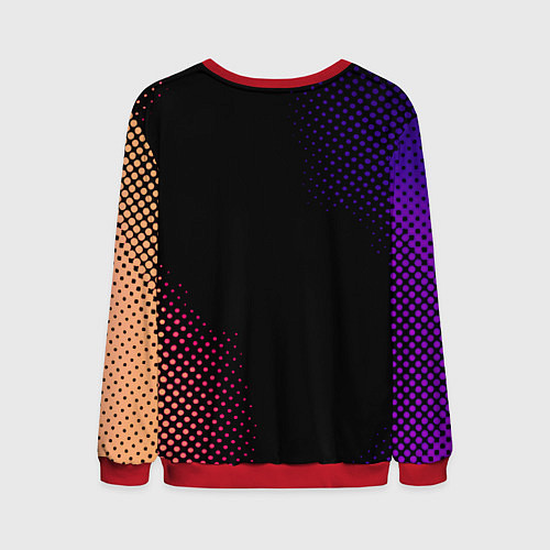 Мужской свитшот Valheim logo pattern / 3D-Красный – фото 2