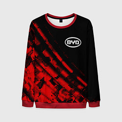 Свитшот мужской BYD sport grunge, цвет: 3D-красный