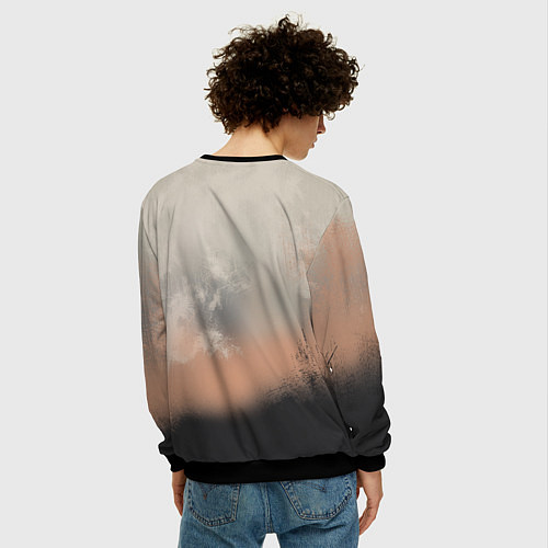 Мужской свитшот Мотоциклист - гонка / 3D-Черный – фото 4