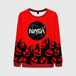 Свитшот мужской Marshmello x Nasa red, цвет: 3D-красный