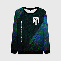 Мужской свитшот Atletico Madrid glitch blue