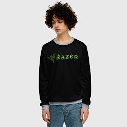 Свитшот мужской Razer brend steel, цвет: 3D-меланж — фото 2