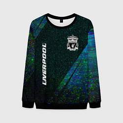 Мужской свитшот Liverpool glitch blue